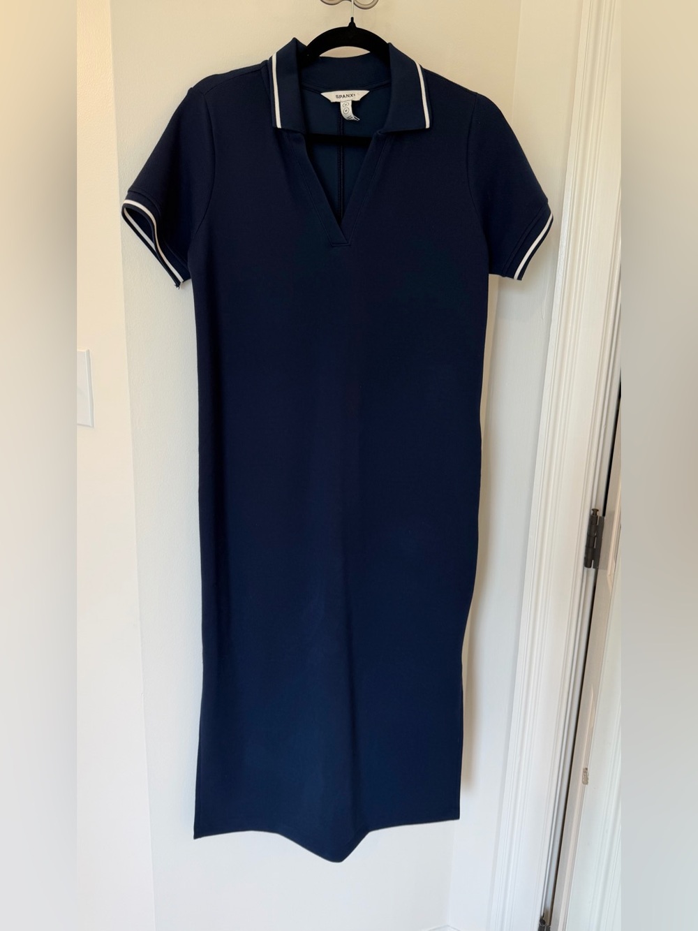 SPANX Women’s Navy Polo-Style Short Sleeve Dress